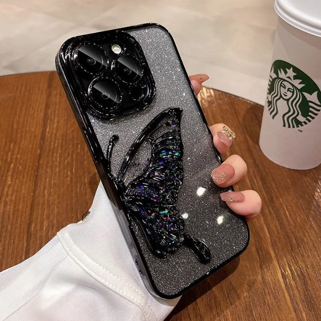 Butterfly Quicksand Glitter Phone Case